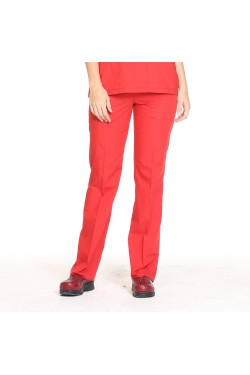 Hemşire Forması Tek Alt Kırmızı Terycotton