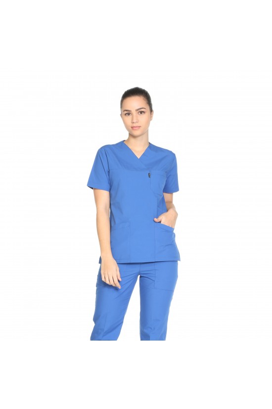 Hemşire Üst Uniforma Saks Mavi