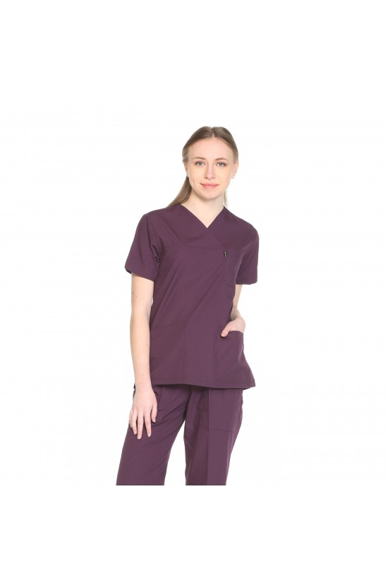 Hemşire Üst Üniforması Mürdüm