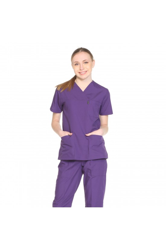 Hemşire Üst Üniforma Mor