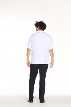 Erkek Doktor Önlüğü Ceket Yaka Kısa Kol