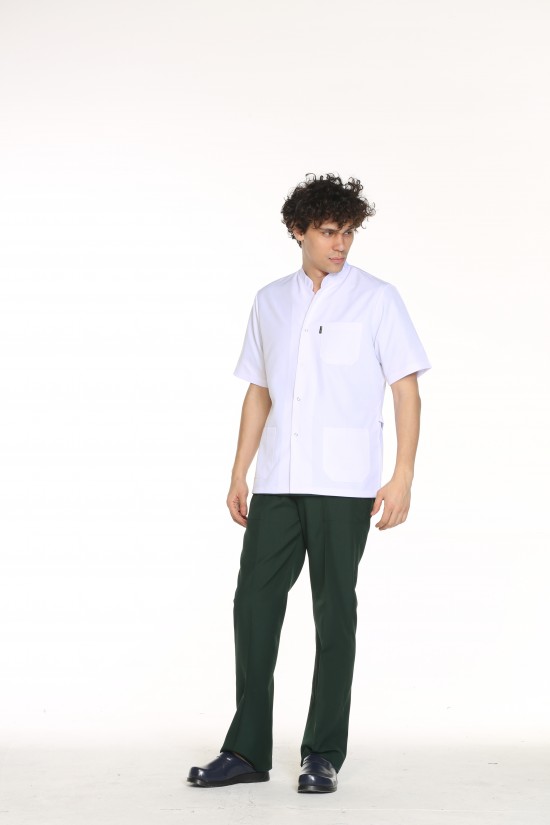 Erkek Doktor Önlük Kısa Kol  Alpaka