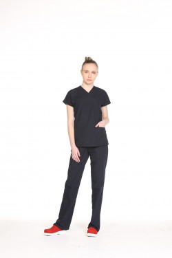 Hemşire Forması Yarasa Kol Lacivert Terycotton