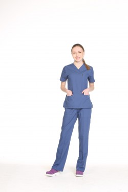 Scrubs Takım İndigo Terycotton