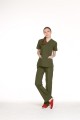 Kadın Scrubs Uniforma Haki Yeşil Terycotton