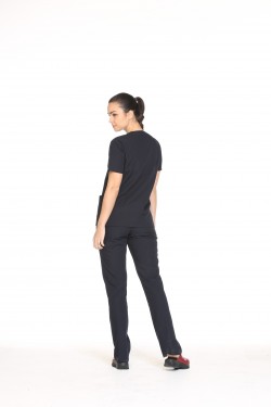 Hemşire Forması Kare Yaka Lacivert