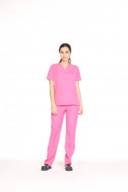 Hemşire Üniforma Şeker Pembe Alpaka