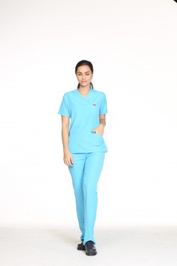 Doktor Hemşire Forması Turkuaz Alpaka