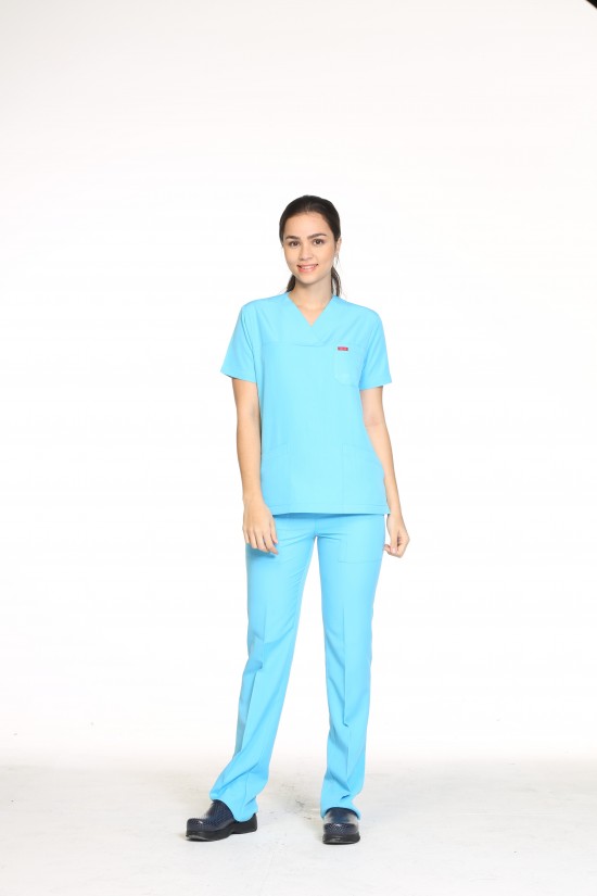 Doktor Hemşire Forması Turkuaz Alpaka