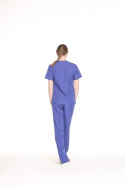 Hemşire Doktor Uniforması Mor Alpaka