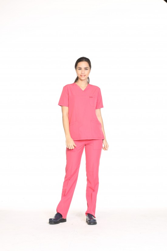 Doktor Hemşire Forması Narçiçeği Alpaka