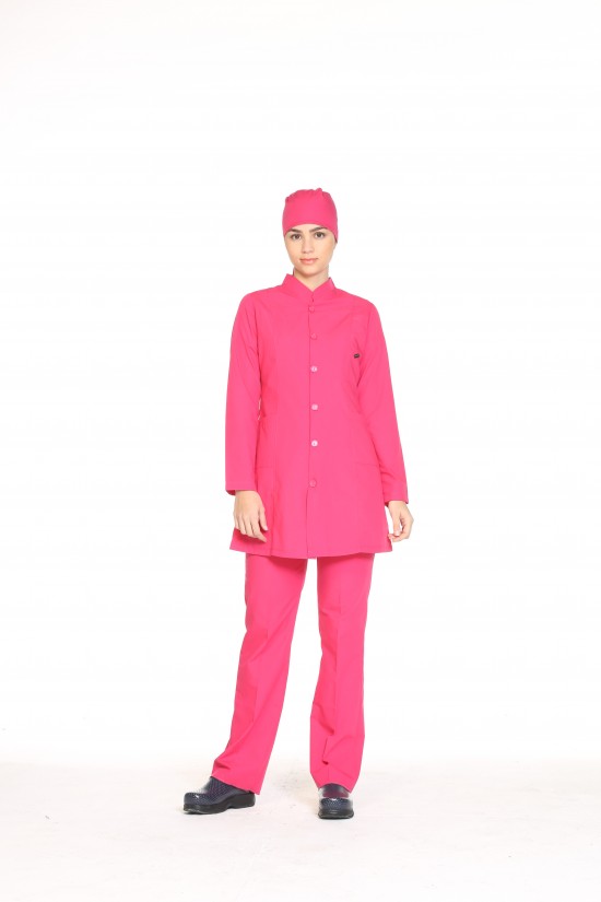 Tesettür Üniforma Fuşya Terycoton