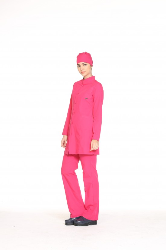 Tesettür Üniforma Fuşya Terycoton